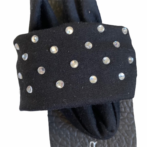 Rampage Black Studded Cushioned Sandals - Picture 2 of 5